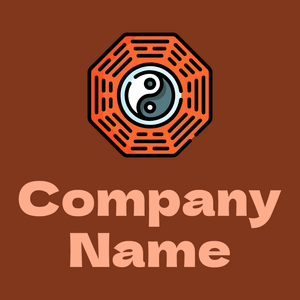 Taoism logo on a Russet background - Abstrait
