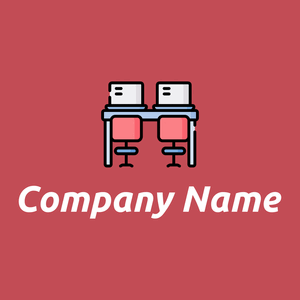 Coworking logo on a Fuzzy Wuzzy Brown background - Zakelijk & Consulting