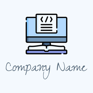 Computer science logo on a Alice Blue background - Ordinateur