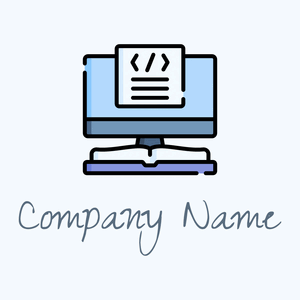 Computer science logo on a Alice Blue background - Computadora