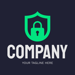 Padlock logo in a green shield - Empresa & Consultantes
