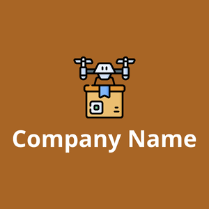 Drone delivery on a Rich Gold background - Tecnologia