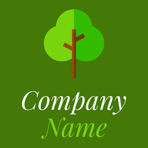 Tree logo on a Olive background - Milieu & Ecologie