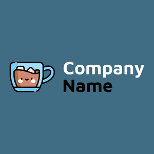 Iced coffee logo on a Calypso background - Comida & Bebida