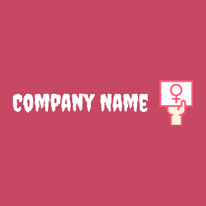 Feminist logo on a Mandy background - Comunidad & Sin fines de lucro