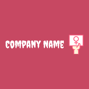 Feminist logo on a Mandy background - Communauté & Non-profit