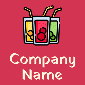 Drink logo on a Brick Red background - Cibo & Bevande