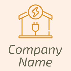 Eco house logo on a Seashell background - Construção & Ferramentas