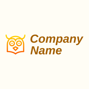 Gradient Owl logo on a Floral White background - Abstrait