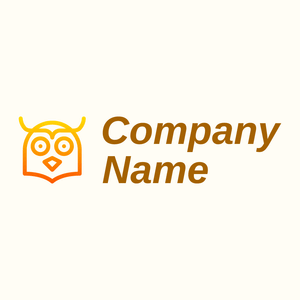 Gradient Owl logo on a Floral White background - Abstrakt