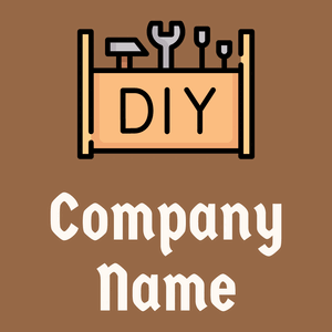 DIY logo on a Dark Tan background - Bau & Werkzeuge