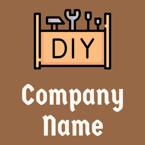 DIY logo on a Dark Tan background - Construcción & Herramientas