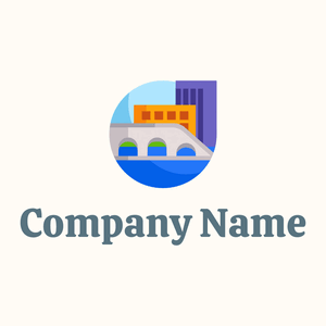 Bridge logo on a Floral White background - Arquitectura