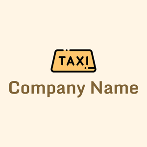 Sign Taxi logo on a Floral White background - Automobili & Veicoli