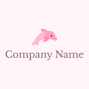 Carnation Pink Dolphin on a Lavender Blush background - Animais e Pets