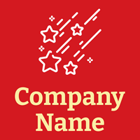 Falling star on a Fire Engine Red background - Paisage