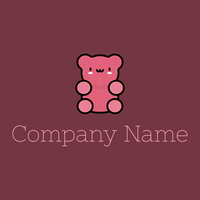 Gummy bear logo on a Merlot background - Abstrakt