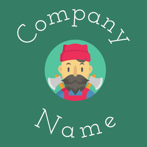 Lumberjack logo on a Genoa background - Bouw & Gereedschap