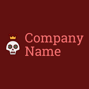 Skull logo on a Falu Red background - Abstrait