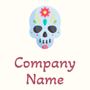 Lavender Skull on a Floral White background - Negócios & Consultoria