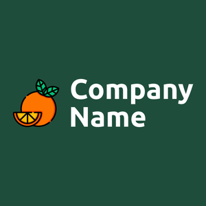 Orange logo on a Sherwood Green background - Comida & Bebida