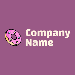 Lavender Rose Donut on a Violet Blue background - Alimentos & Bebidas