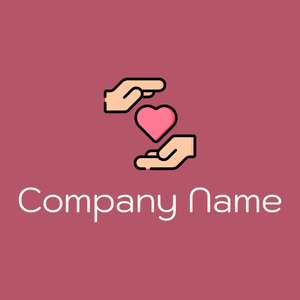 Love logo on a Blush background - Abstracto
