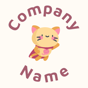 Frangipani Kitty on a Floral White background - Animali & Cuccioli