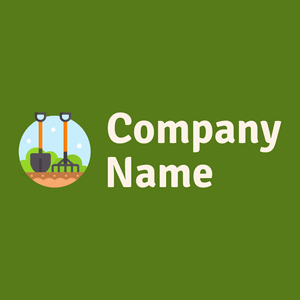 Gardening on a Olive Drab background - Landwirtschaft