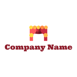 Brick Red Mandap on a White background - Arte & Entretenimiento