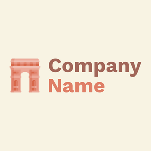 Arc de triomphe on a Apricot White background - Arquitectura