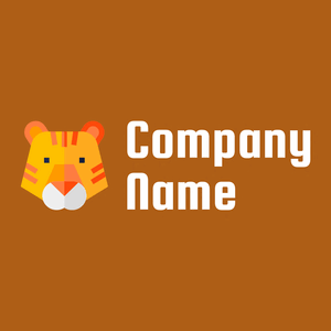 Tiger on a Golden Brown background - Animales & Animales de compañía