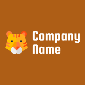Tiger on a Golden Brown background - Animais e Pets