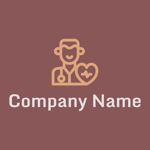 Cardiologist logo on a brown background - Medical & Farmacia