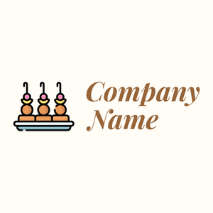 Dessert plate logo on a pale background - Essen & Trinken