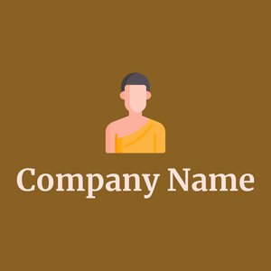 Yellow Orange Buddhism on a Afghan Tan background - Religiosidade