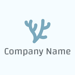 Coral logo on a Alice Blue background - Abstract