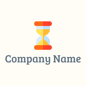 Sand clock logo on a Floral White background - Computadores