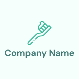 Brush teeth logo on a Mint Cream background - Médicale & Pharmaceutique