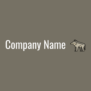 Wolf logo on a Flint background - Animaux & Animaux de compagnie