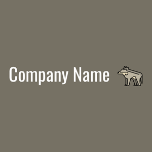Wolf logo on a Flint background - Animais e Pets