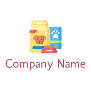 Pet food logo on a White background - Animais e Pets