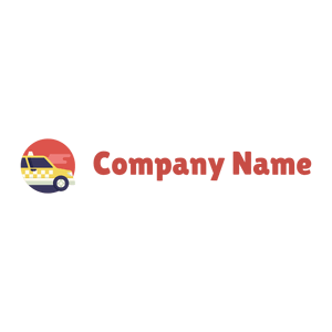 Rounded Taxi logo on a White background - Automobile & Véhicule