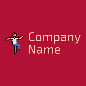 Dancing logo on a Fire Engine Red background - Arte & Entretenimiento