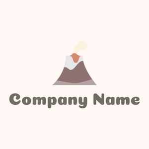 Volcano logo on a Seashell background - Abstrakt