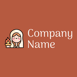 Hestia logo on a Flame Pea background - Religión