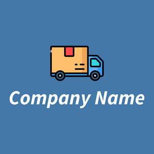 Delivery logo on a Steel Blue background - Automobili & Veicoli