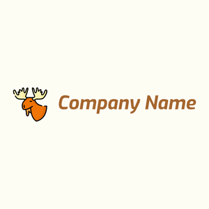Orange Moose on a Ivory background - Animali & Cuccioli