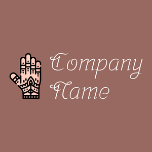 Henna logo on a Dark Chestnut background - Religion et spiritualité
