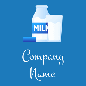Milk logo on a Denim background - Agricultura